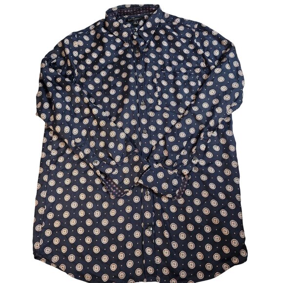 Banana Republic Silk Patterned Shirt Womens Small - Picture 2 of 8